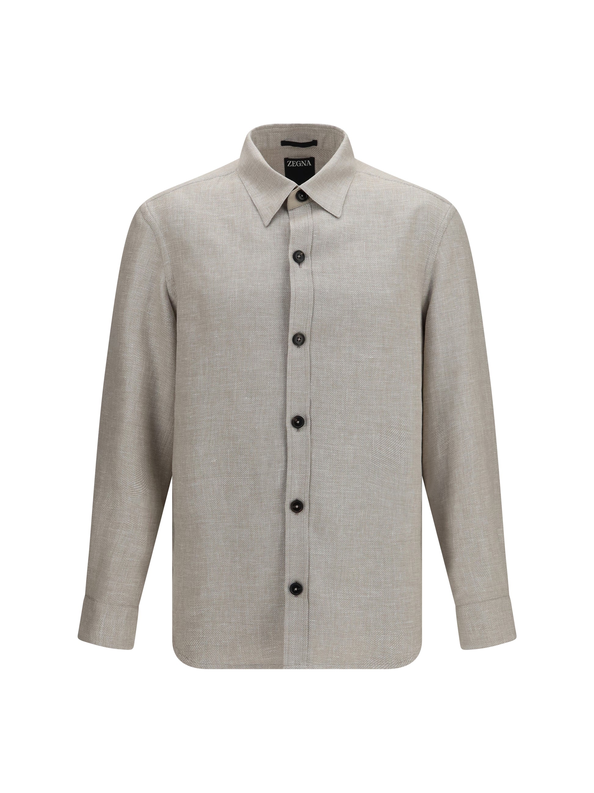 Zegna Men Cashmere, Linen, And Silk Overshirt ZEGNA