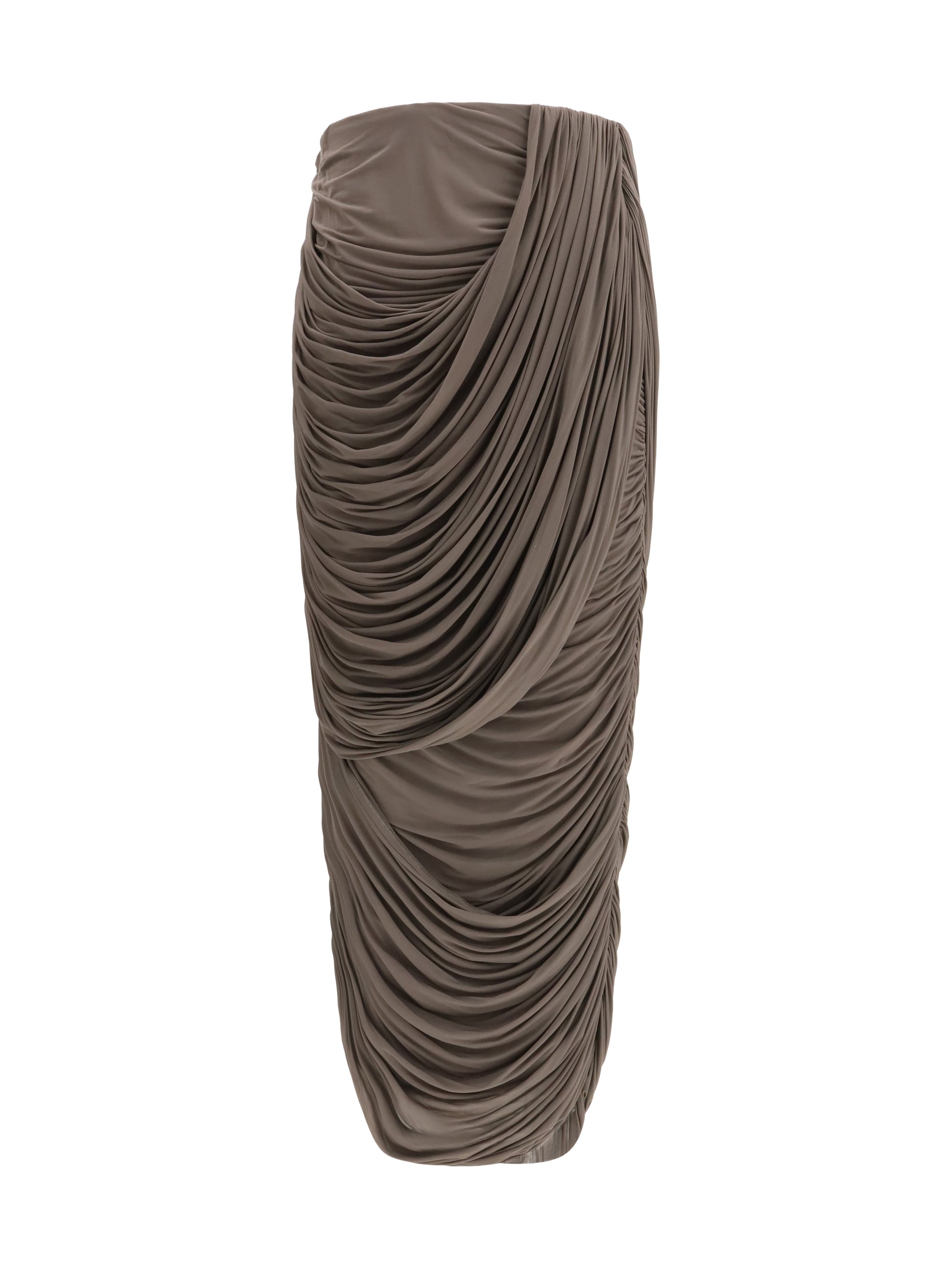 Magda Butrym Women Draped Silk Midi Skirt MAGDA BUTRYM