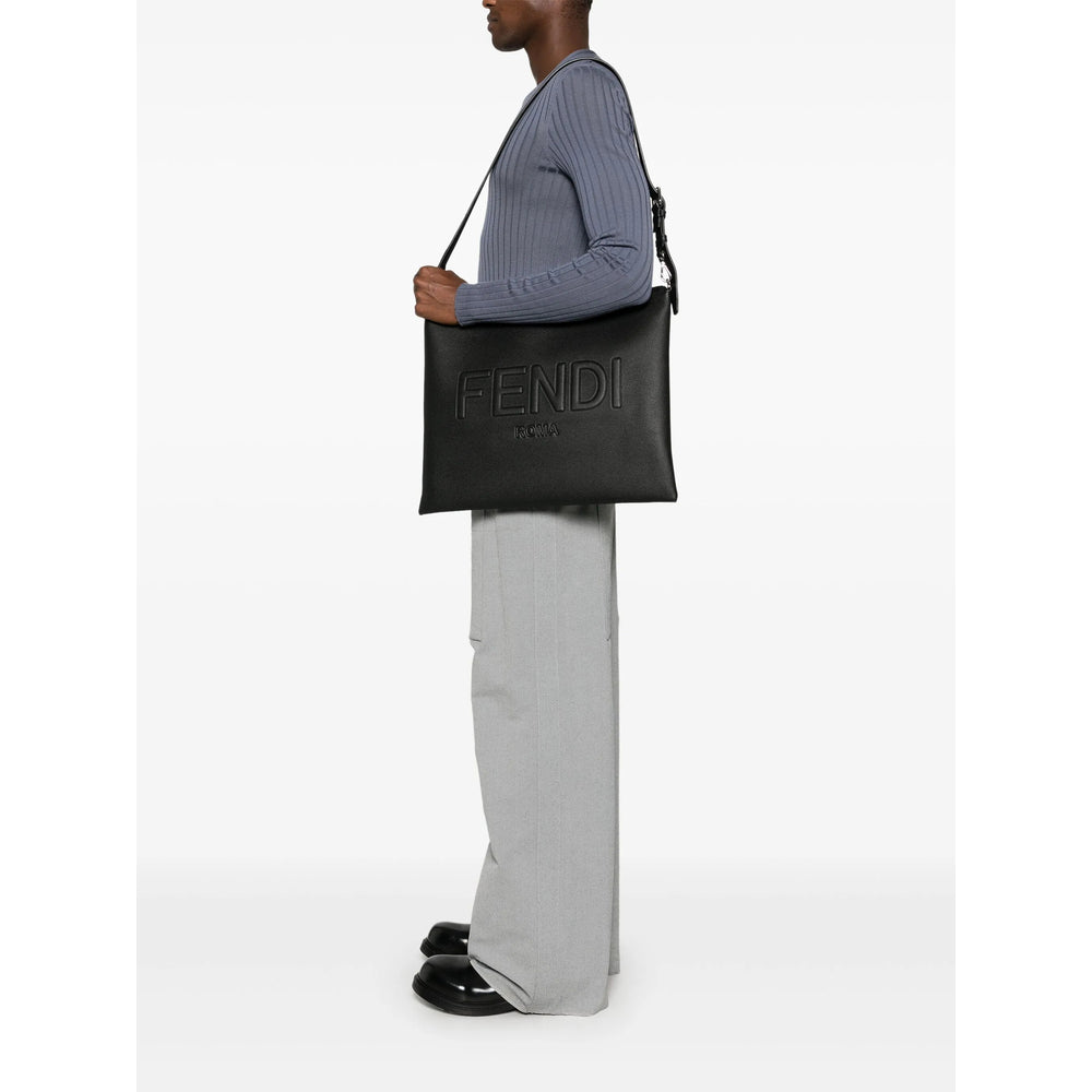 Fendi Black Shoulder Bags Men FENDI