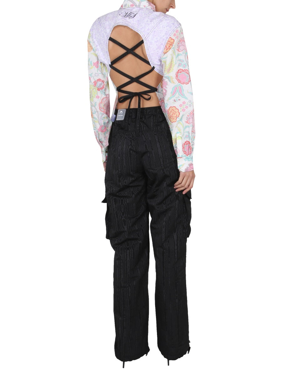 Marine Serre Women Floral Print Shirt MARINE SERRE
