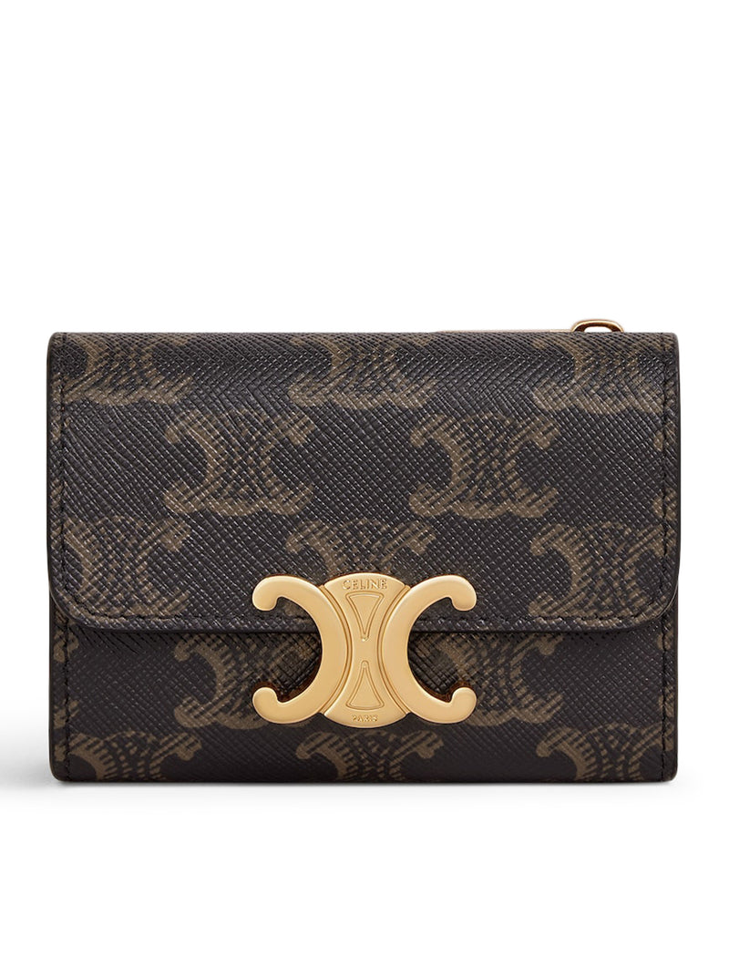 Celine Women Compact Canvas Wallet With Coin Purse CELINE