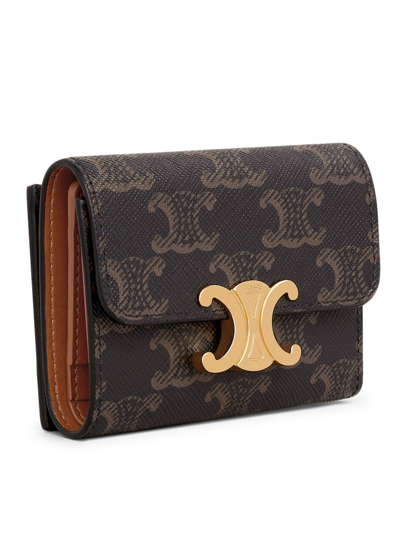 Celine Women Compact Canvas Wallet With Coin Purse CELINE