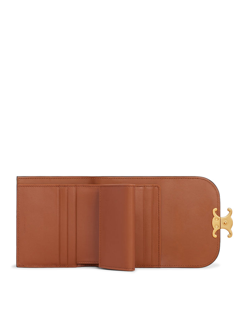 Celine Women Triomphe Small Flap Wallet In Leather CELINE