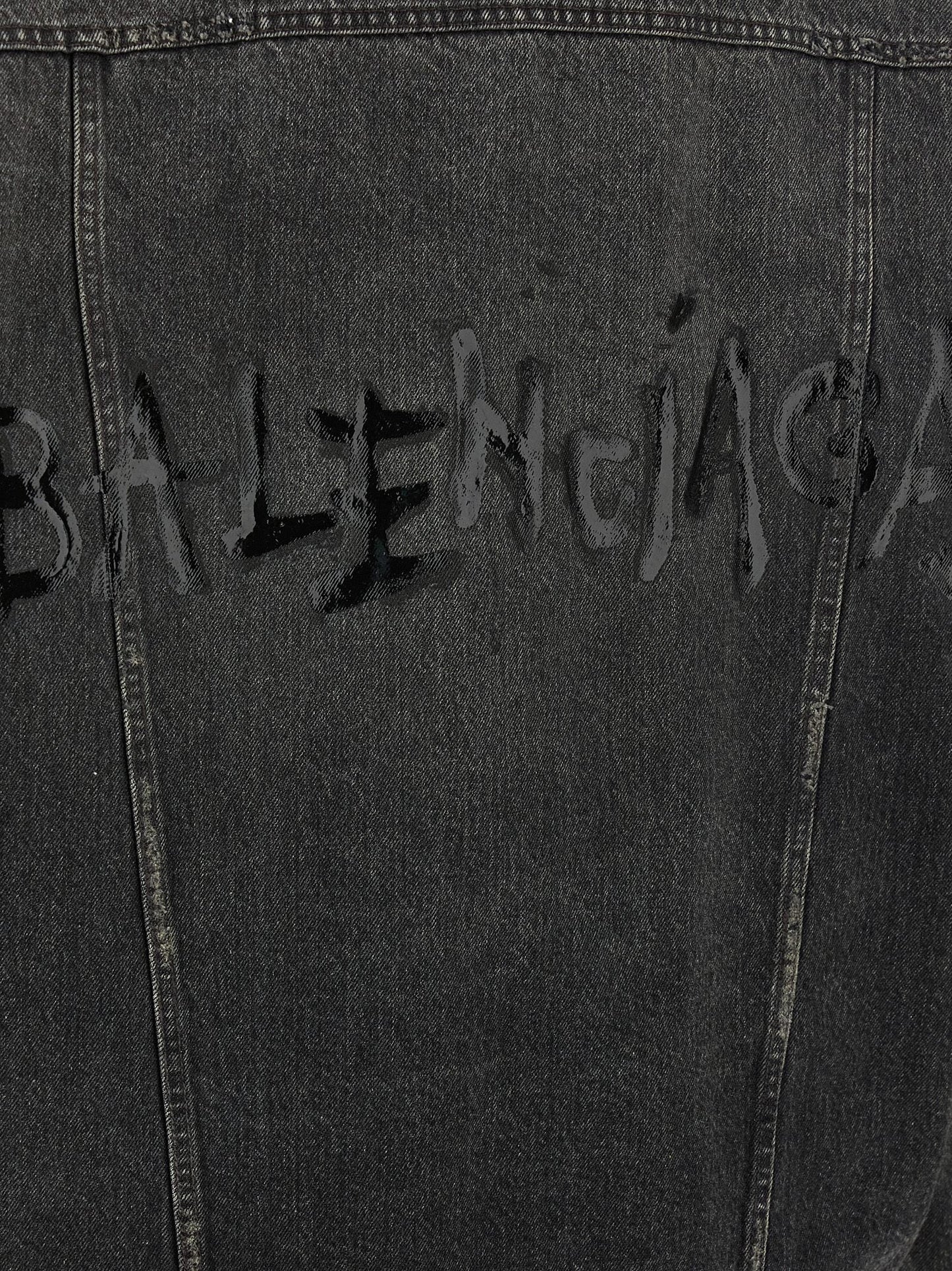 Balenciaga Women Denim Jacket With Used Effect BALENCIAGA
