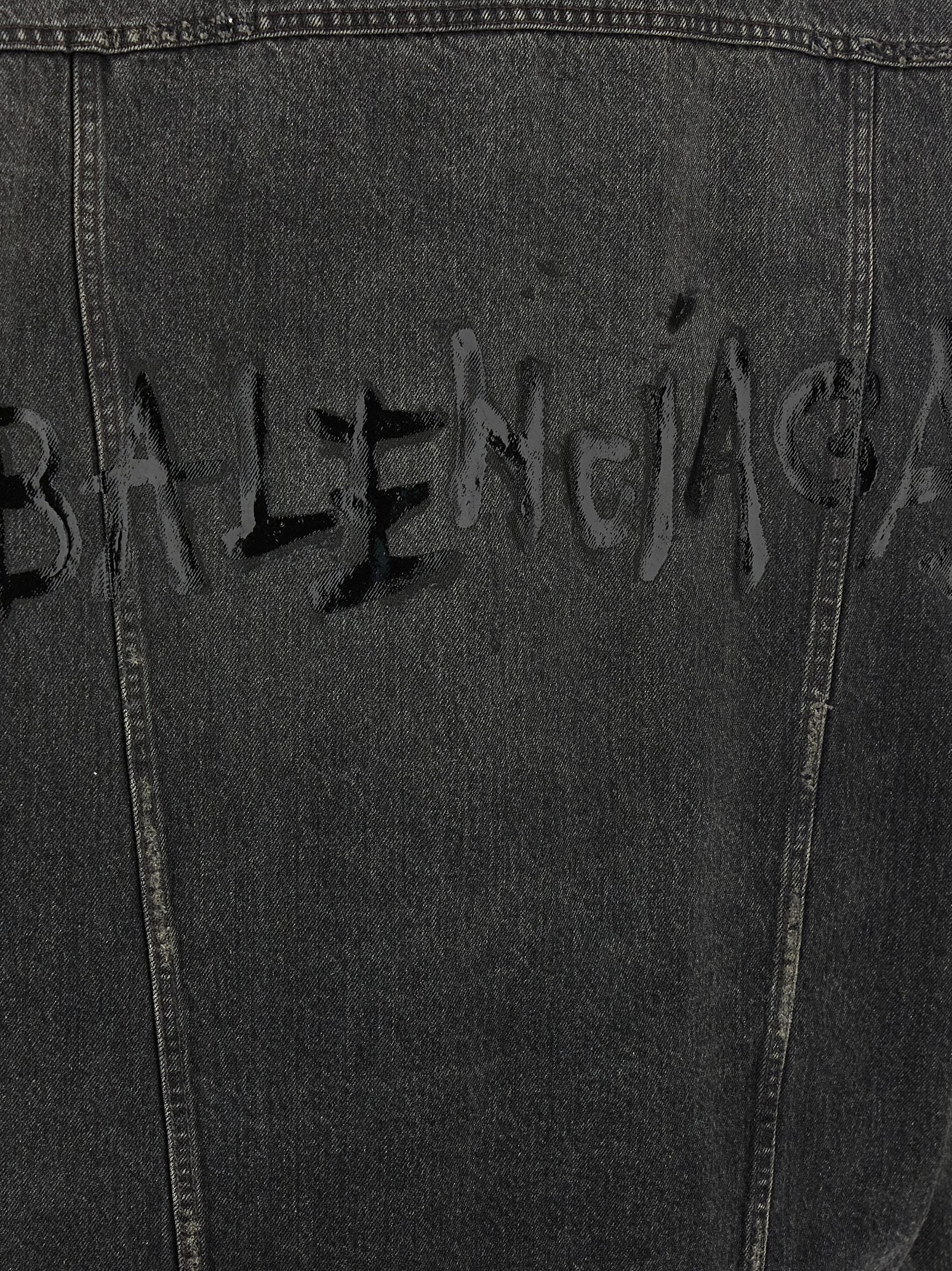 Balenciaga Women Denim Jacket With Used Effect BALENCIAGA