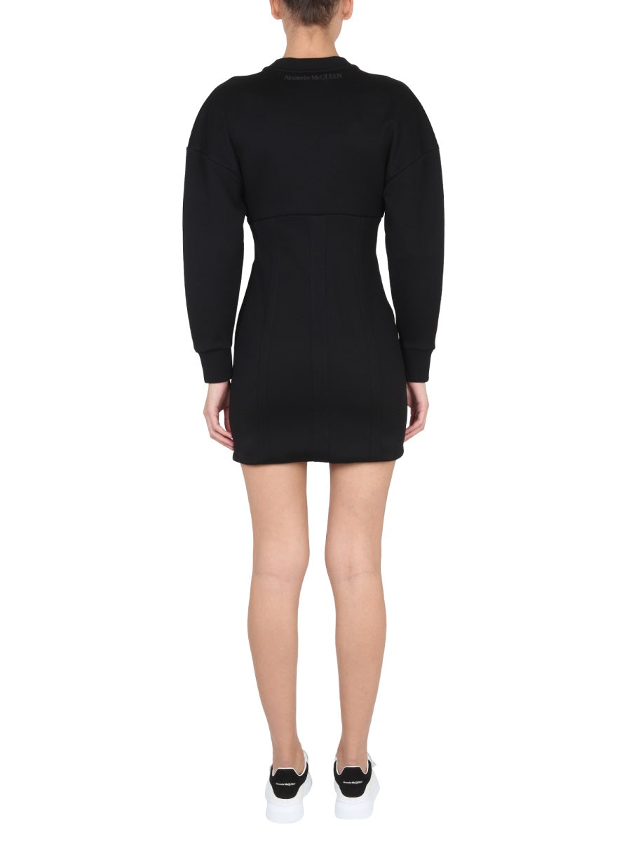 Alexander Mcqueen Women Mini Dress With Cocoon Sleeves ALEXANDER MCQUEEN