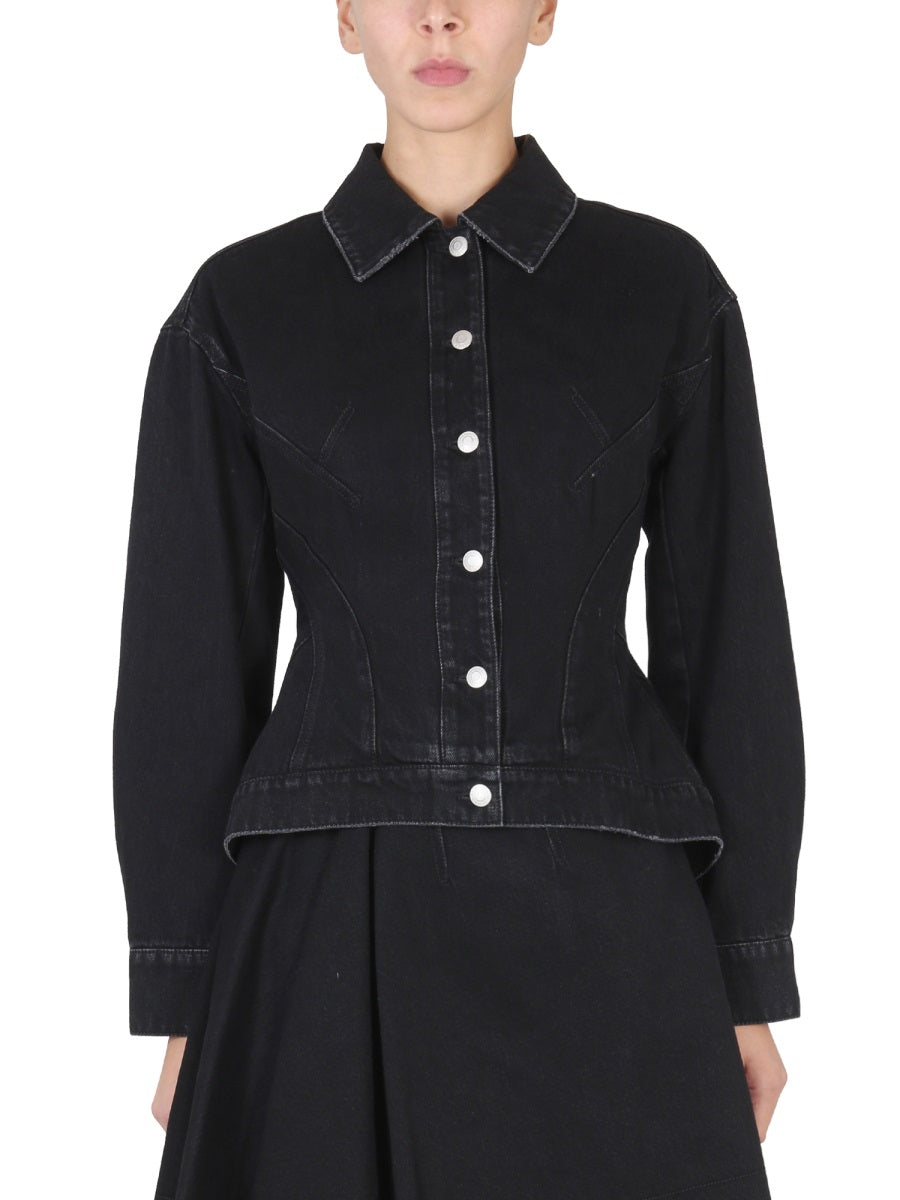 Alexander Mcqueen Women Hybrid Denim Jacket ALEXANDER MCQUEEN