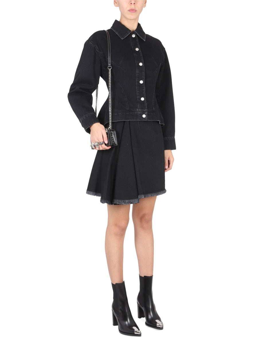 Alexander Mcqueen Women Hybrid Denim Jacket ALEXANDER MCQUEEN