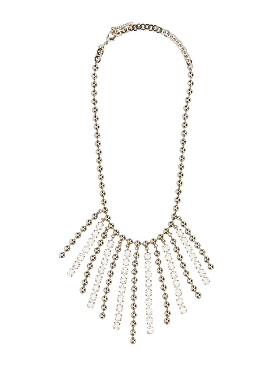 Alessandra Rich Women Collana In Cristallo E Catena Con Frange ALESSANDRA RICH