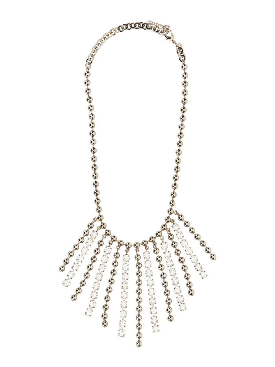 Alessandra Rich Women Collana In Cristallo E Catena Con Frange ALESSANDRA RICH