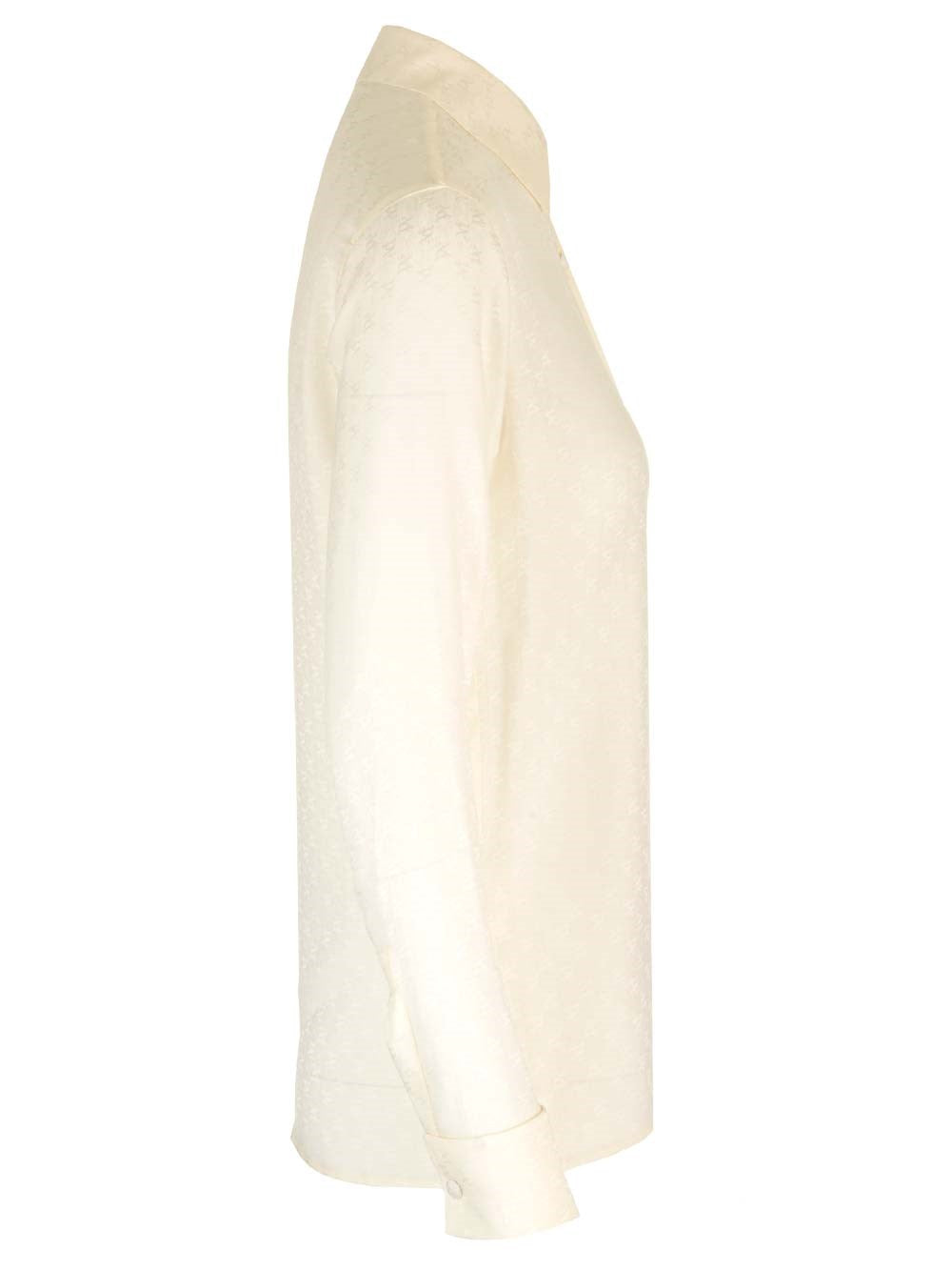 Palm Angels Women Silk Shirt With Monogram PALM ANGELS
