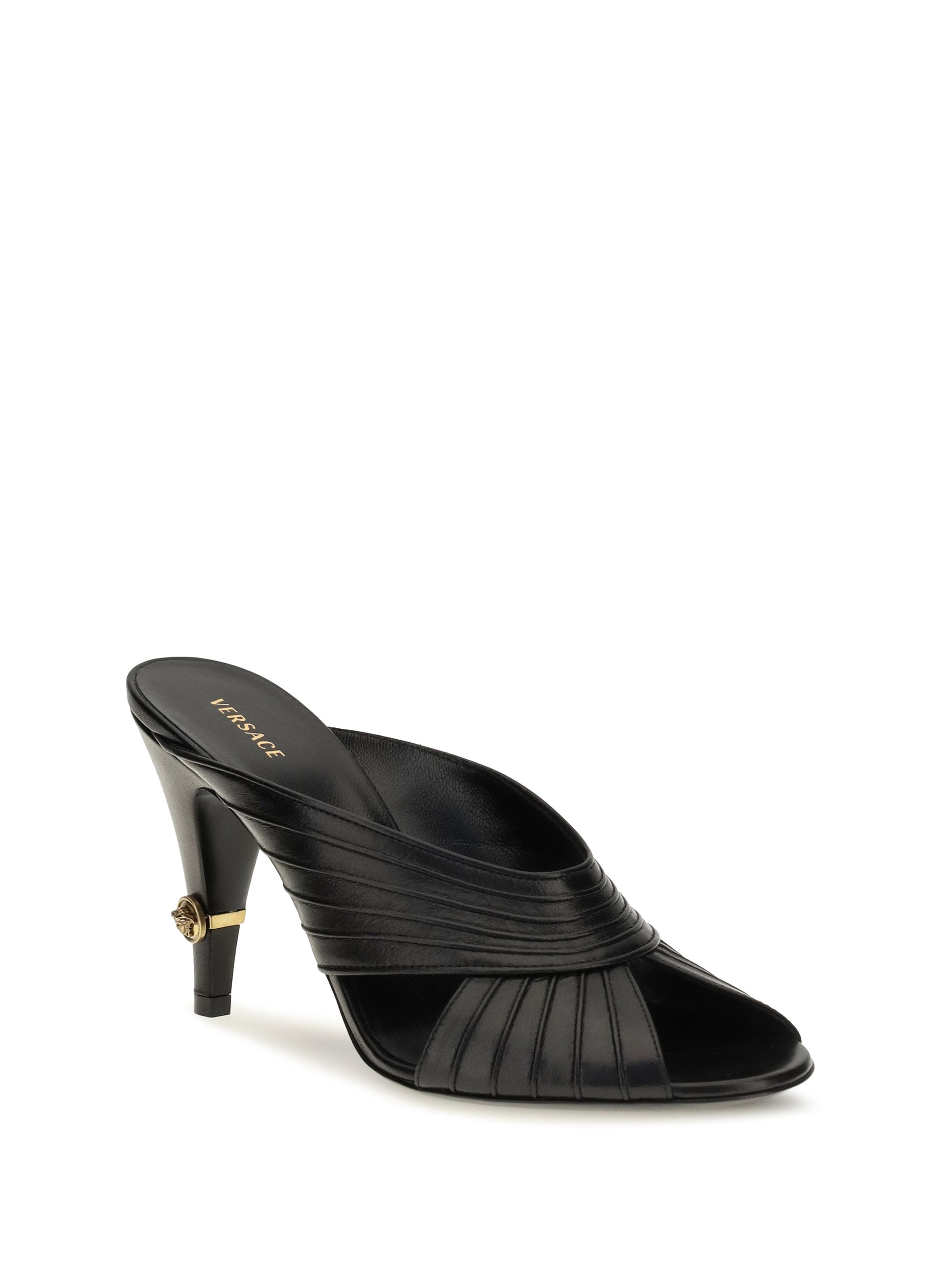 Versace Women Gianni Nappa Leather Mules VERSACE