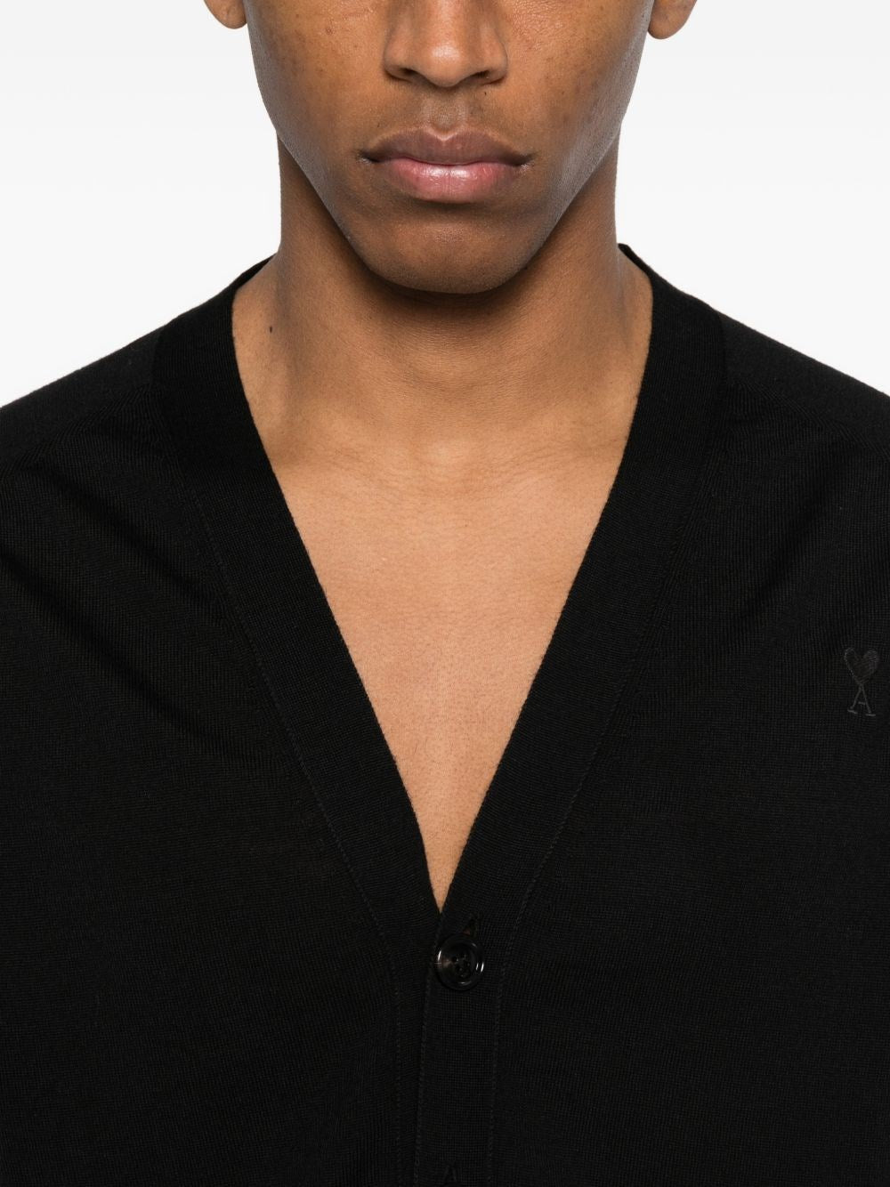 Ami Men Ami Paris V-Neck Wool Cardigan AMI PARIS