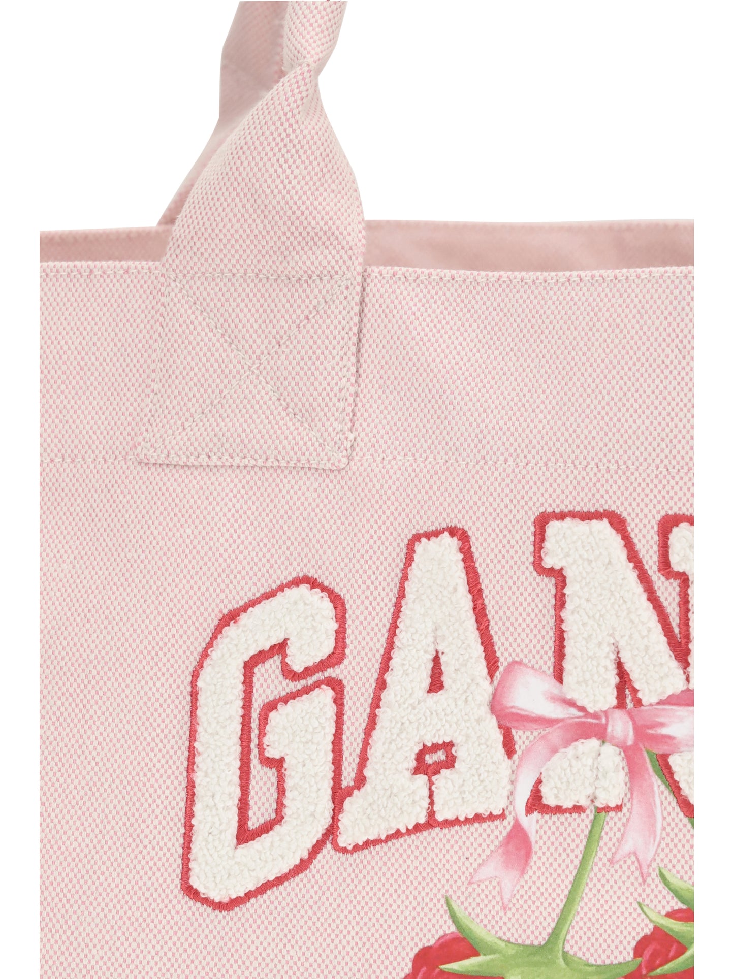 Ganni Women Raspberry Logo Shopper GANNI