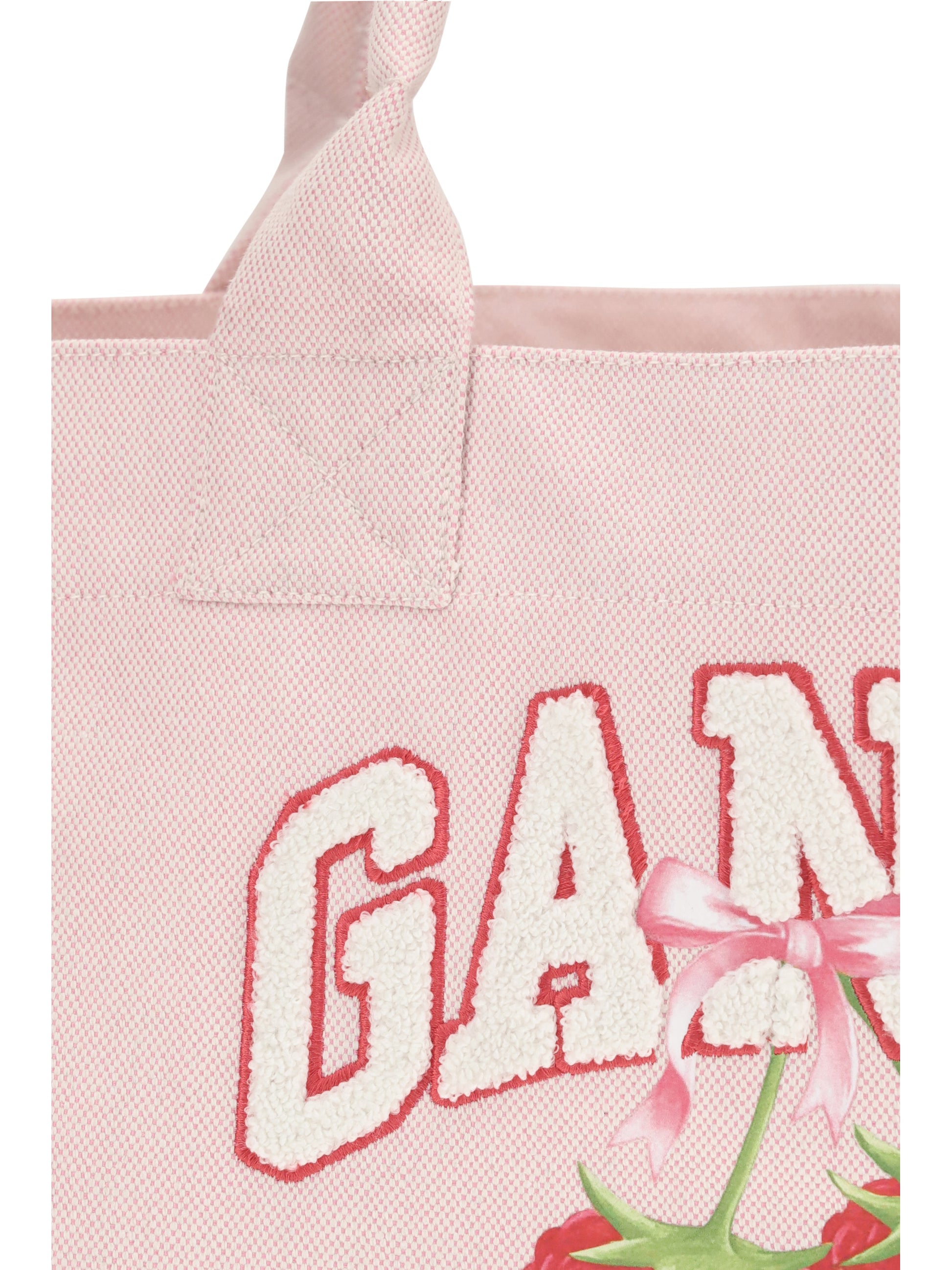 Ganni Women Raspberry Logo Shopper GANNI