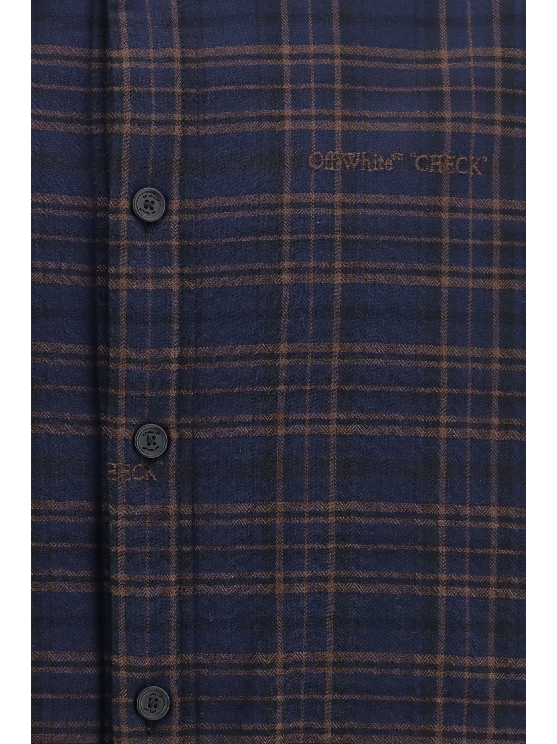 Off-White Men Oversized Padded Flannel Shirt OFF-WHITE