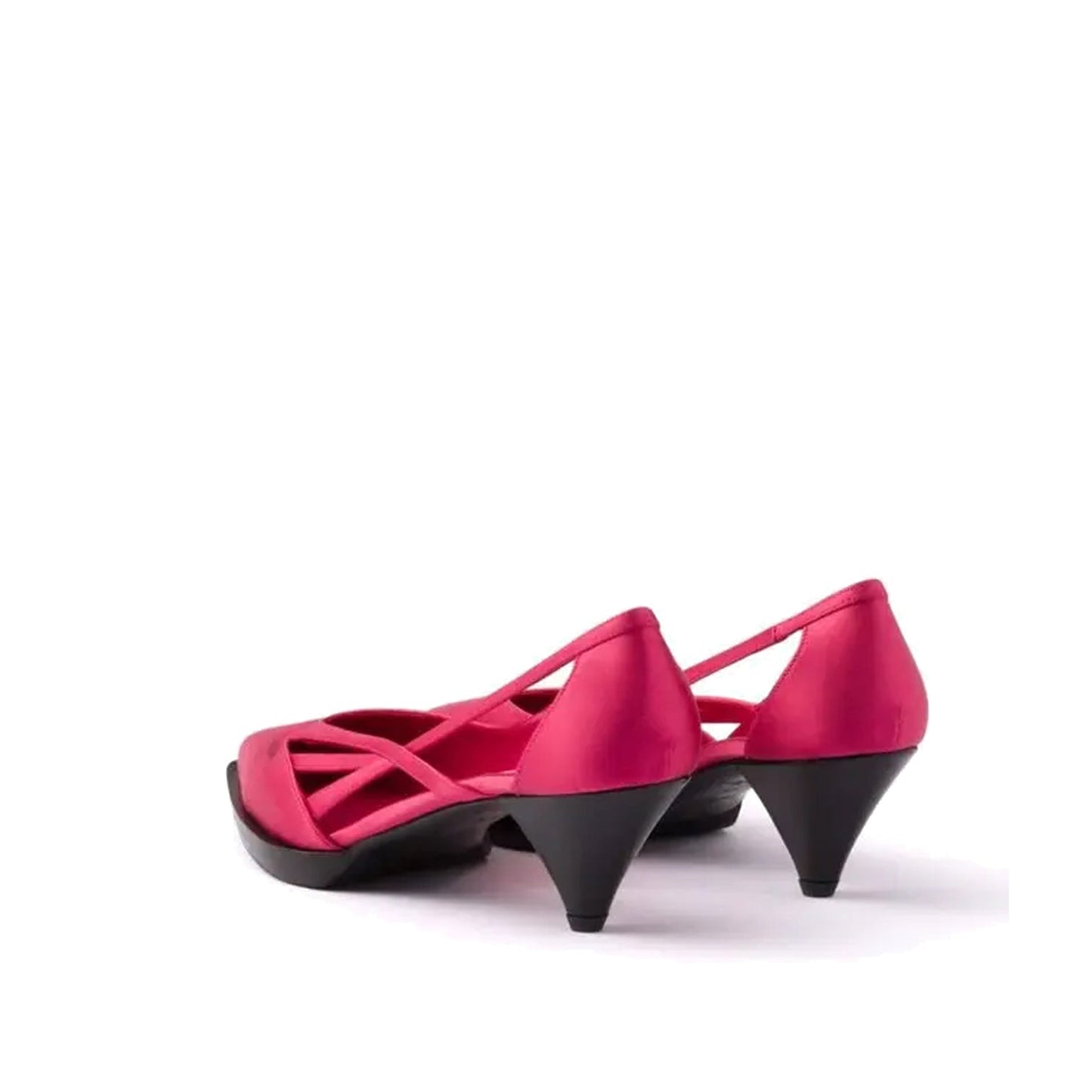 Prada 55Mm Satin Cut-Out Pumps Women PRADA