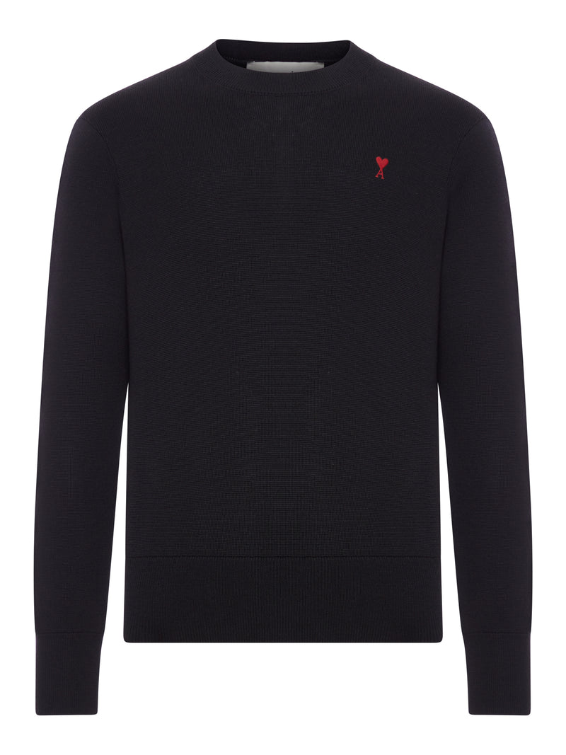 Ami Paris Men Crewneck Sweater Ami De Coeur In Merino Wool AMI PARIS