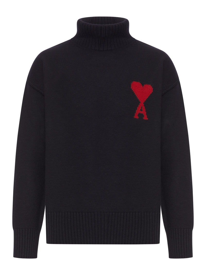 Ami Paris Men Ami De Coeur Wool High Neck Sweater AMI PARIS