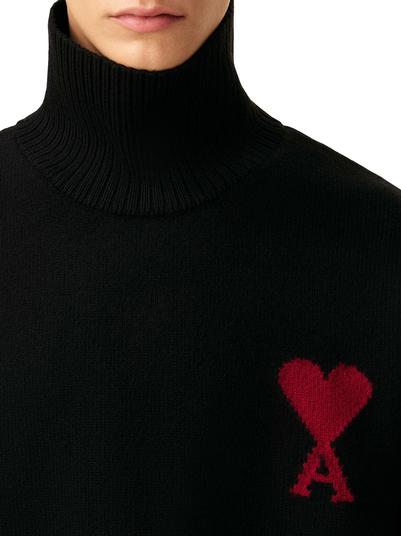 Ami Paris Men Ami De Coeur Wool High Neck Sweater AMI PARIS