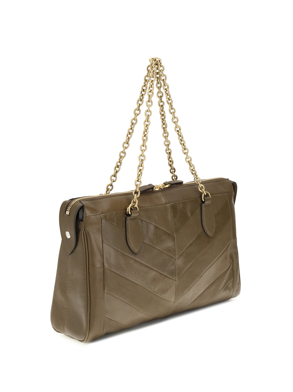Valentino Garavani Women Medium Panthea Chevron Patchwork Shoulder Bag VALENTINO GARAVANI