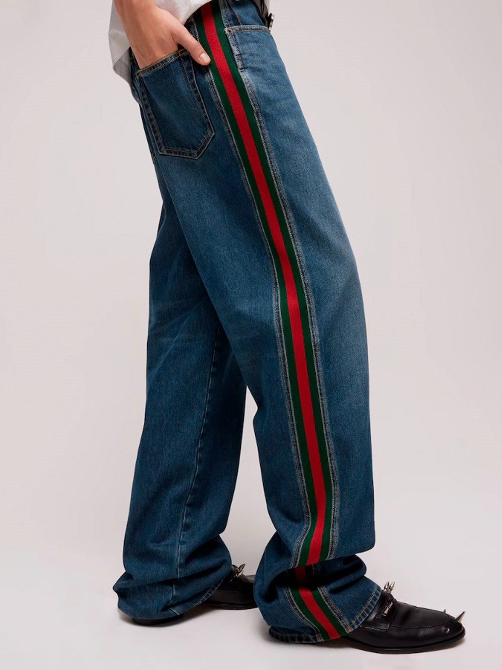 Gucci Men Denim Baggy Pants GUCCI