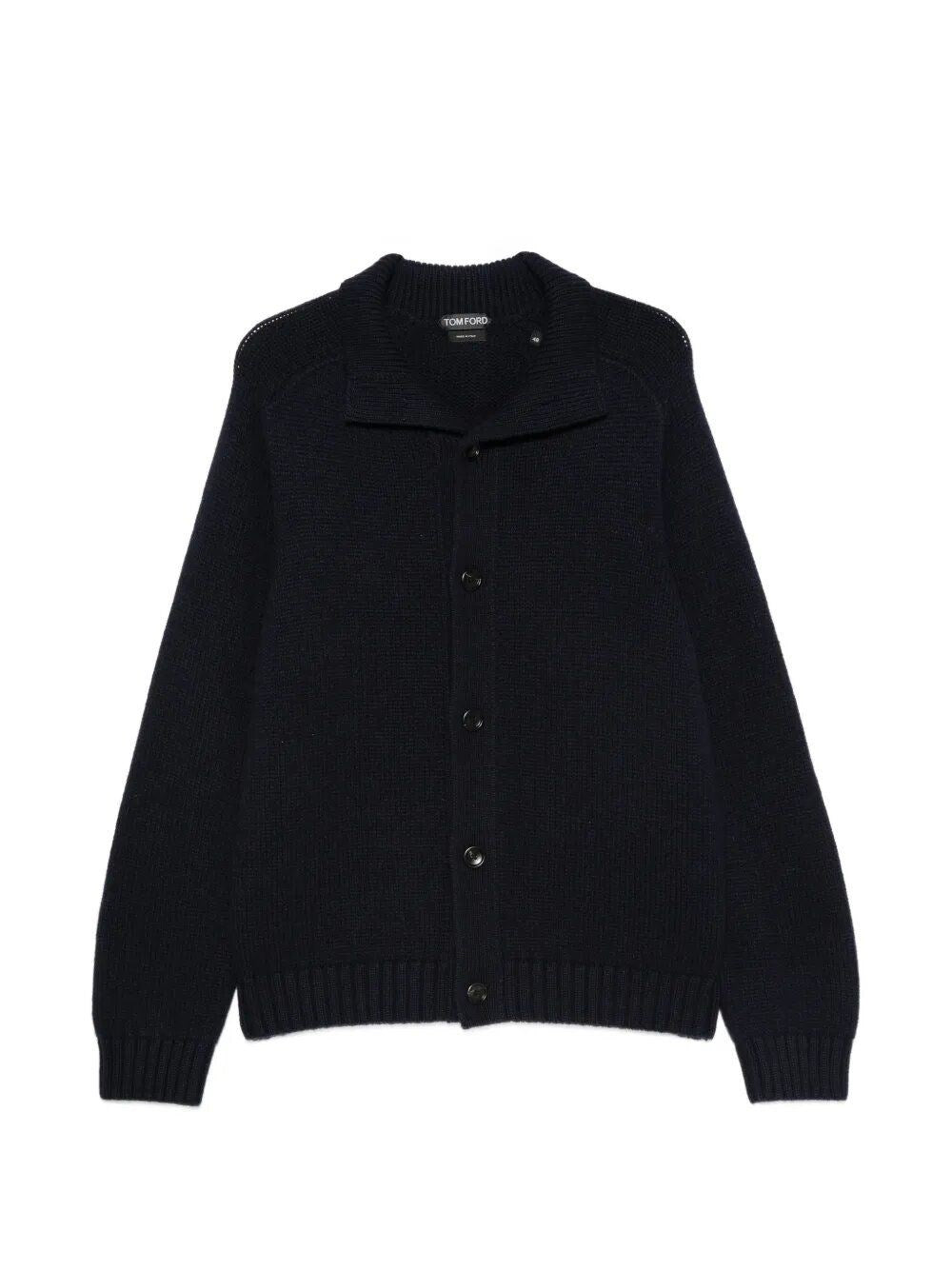 Tom Ford Men Coarsehair Cashmere Full Button Cardigan TOM FORD