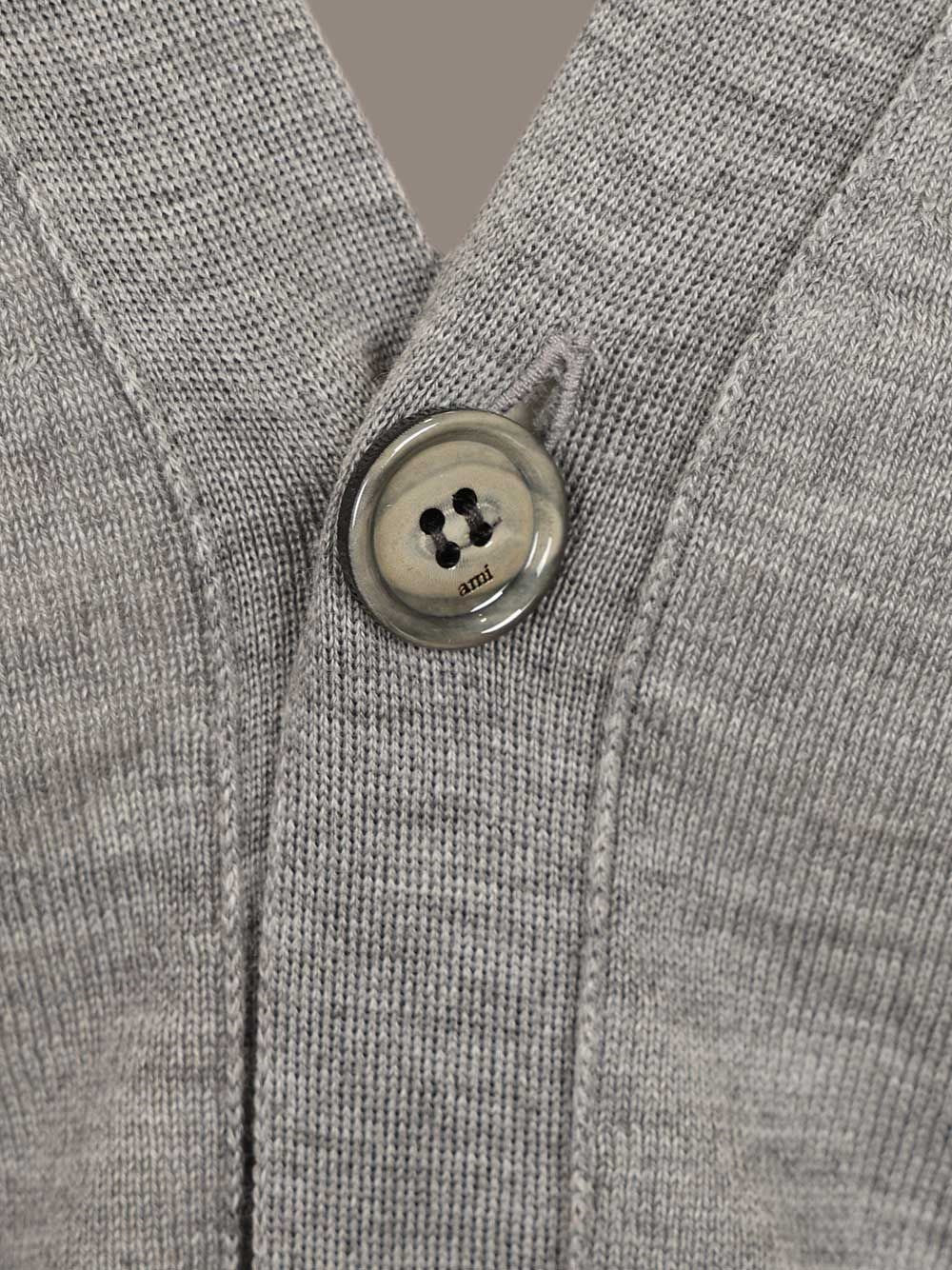 Ami Men Ami Paris V-Neck Wool Cardigan AMI PARIS