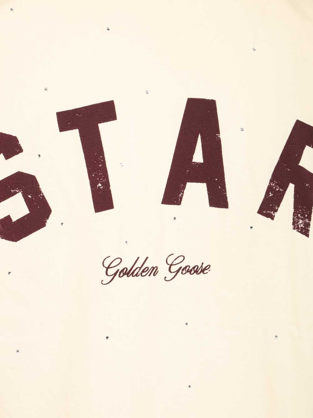Golden Goose Women T-Shirt With All-Over Crystals GOLDEN GOOSE