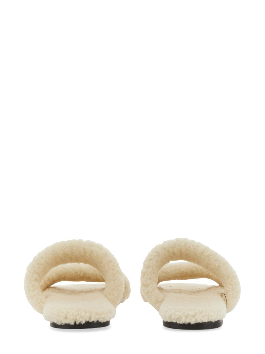 Saint Laurent Men Shearling Sandal SAINT LAURENT