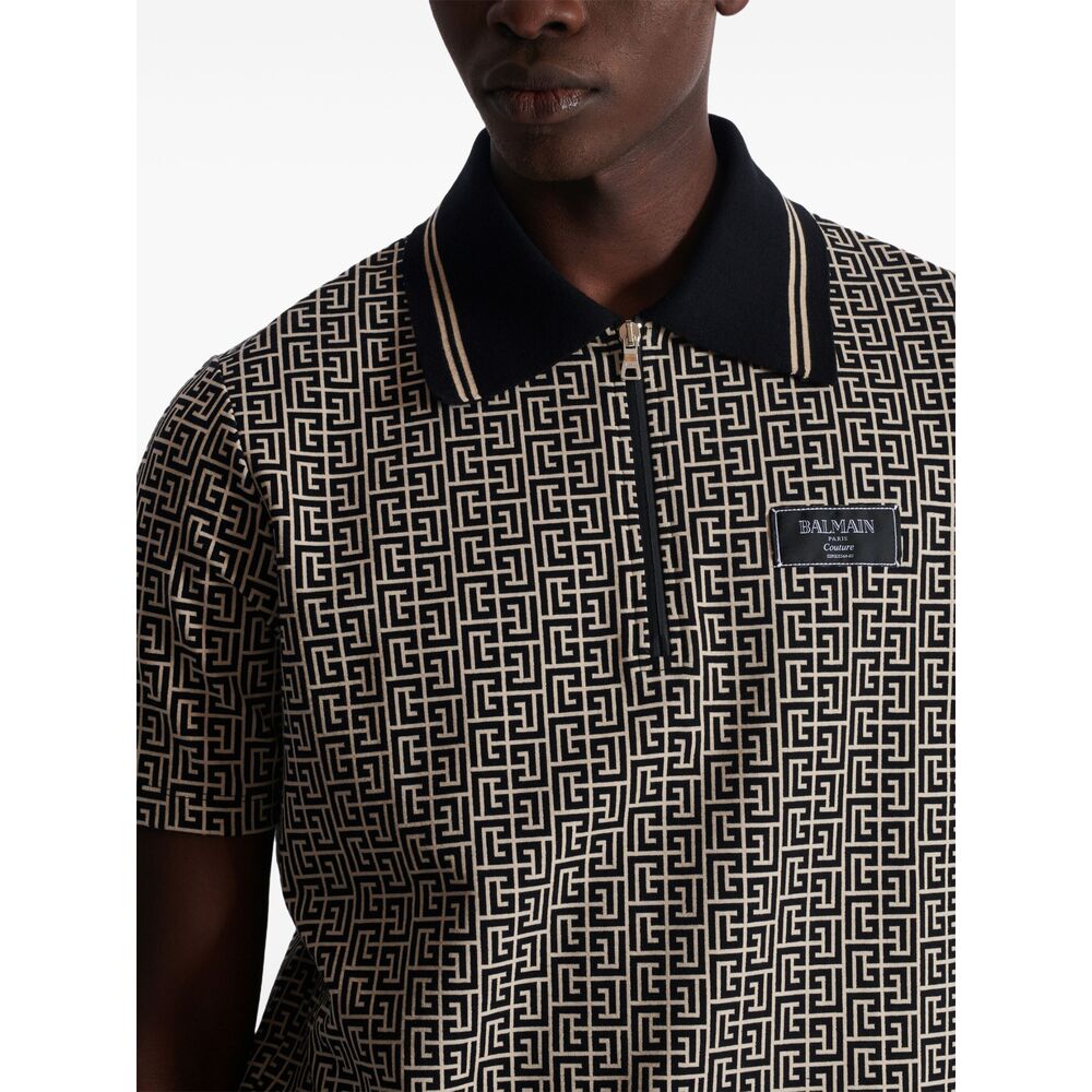 Balmain Black Polo Shirts Men BALMAIN