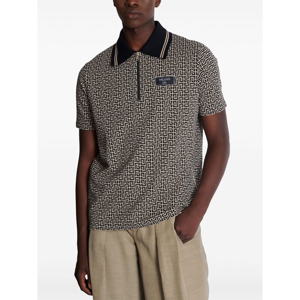 Balmain Black Polo Shirts Men BALMAIN