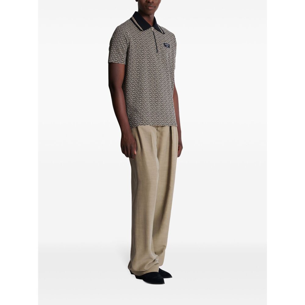 Balmain Black Polo Shirts Men BALMAIN