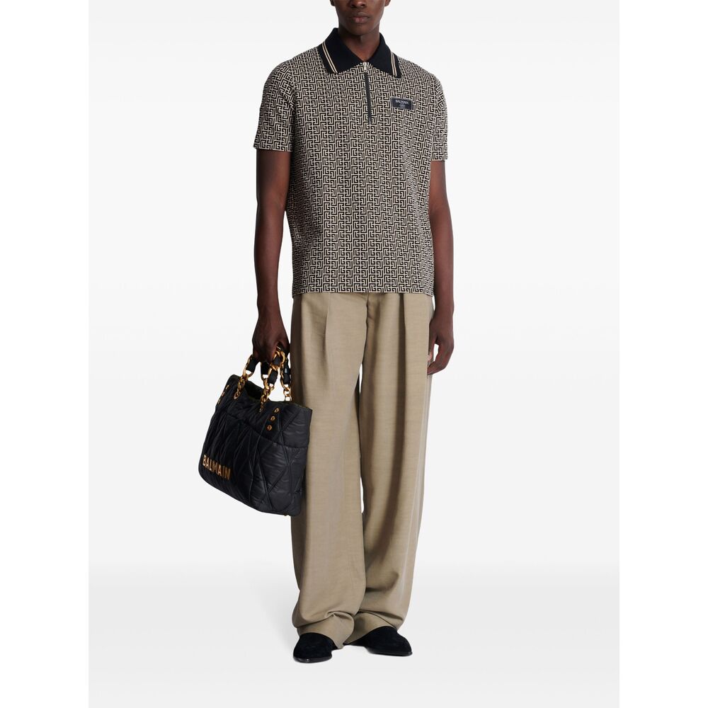 Balmain Black Polo Shirts Men BALMAIN