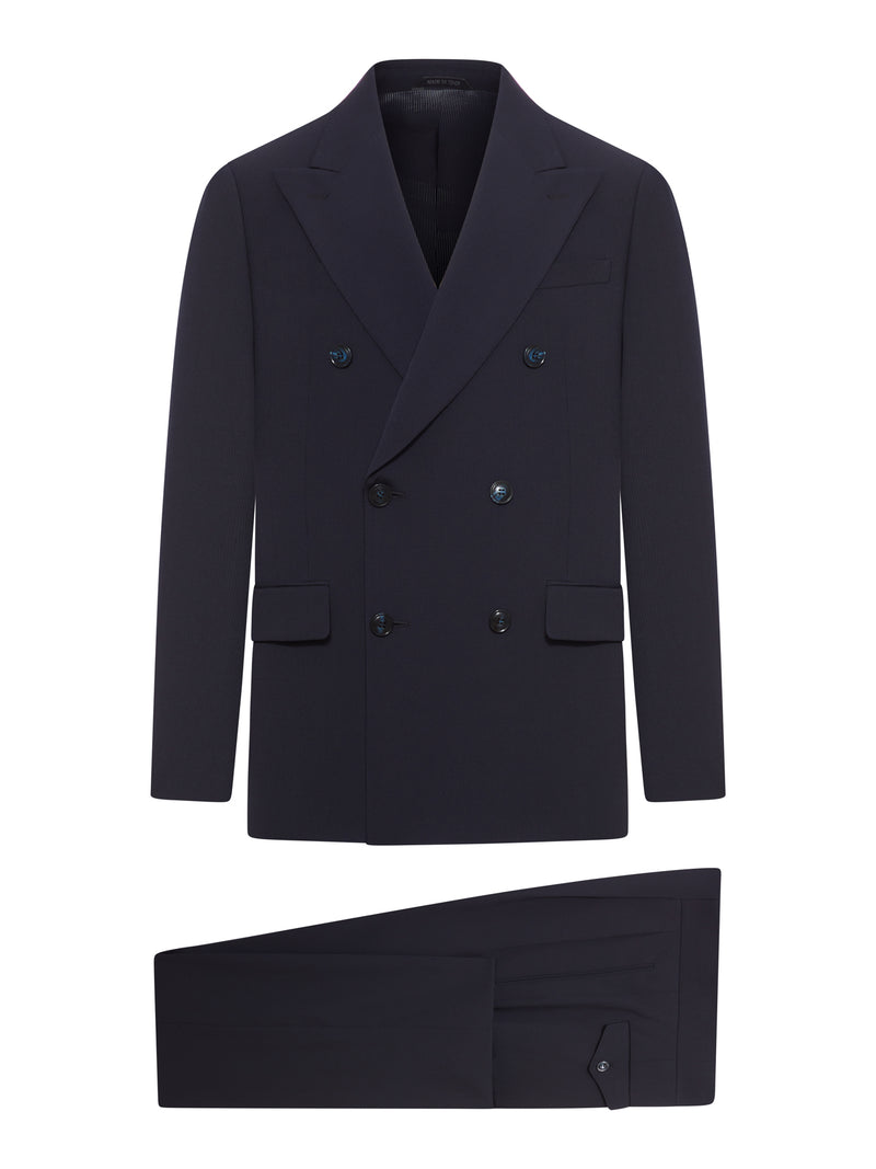 Giorgio Armani Men Royal Line Double Breasted Suit In Canneté Crepe Wool GIORGIO ARMANI