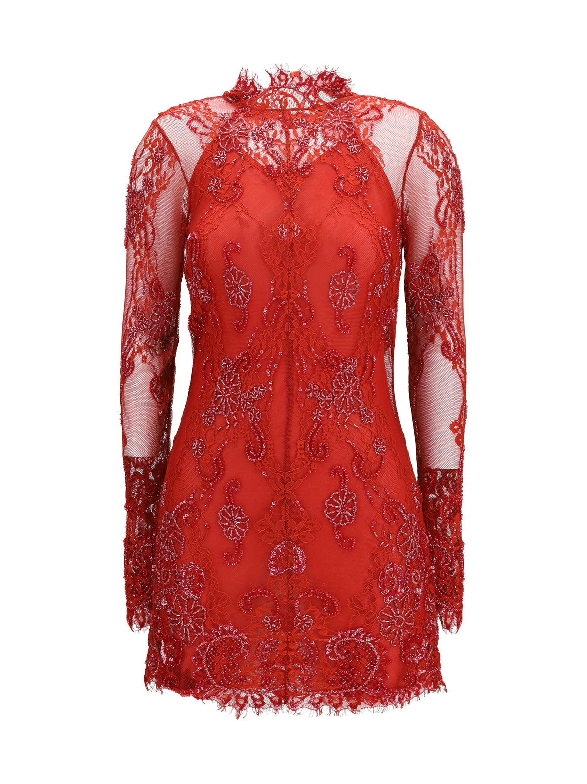 Blumarine Women Embroidered Lace Mini Dress BLUMARINE