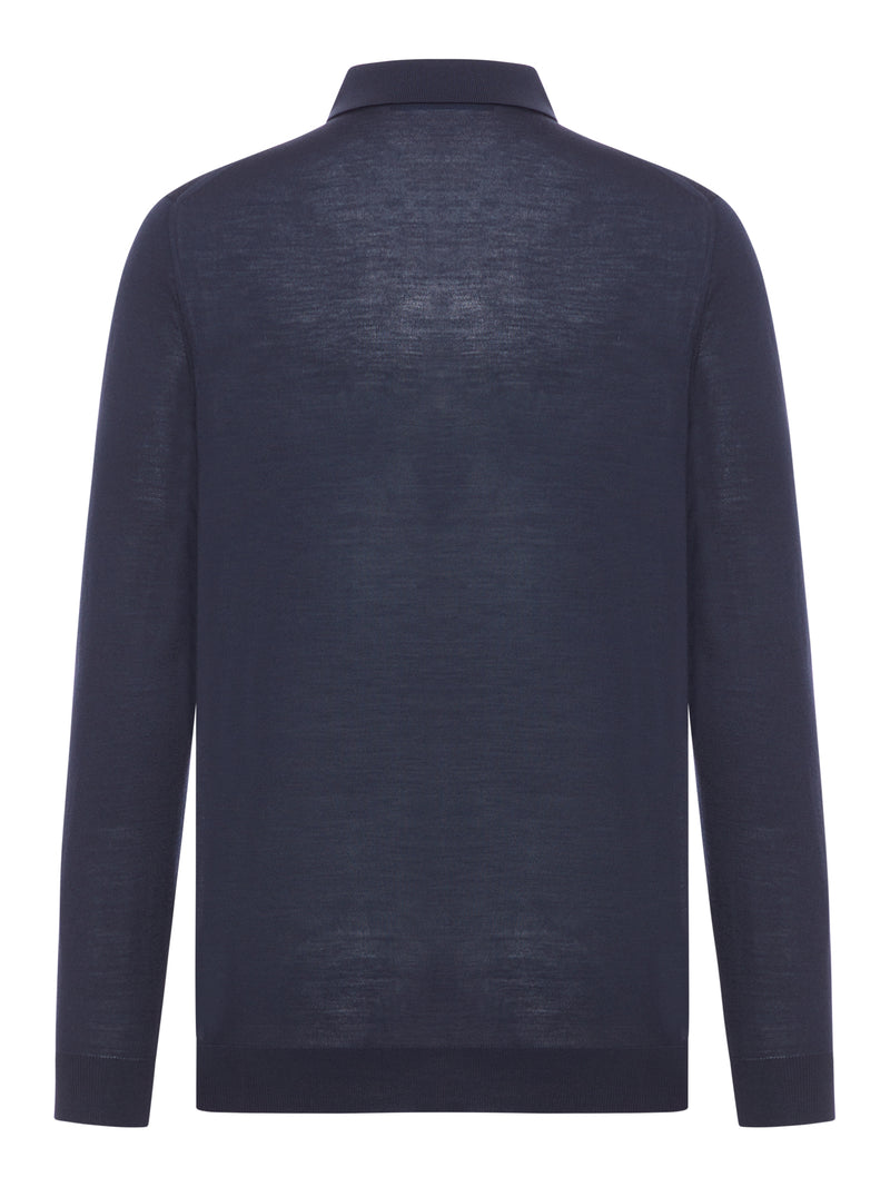 Kiton Men Long-Sleeved Wool Polo Shirt KITON