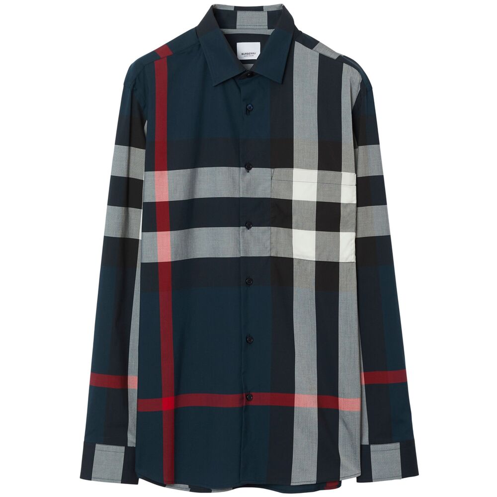 Burberry Blue Shirts Men BURBERRY