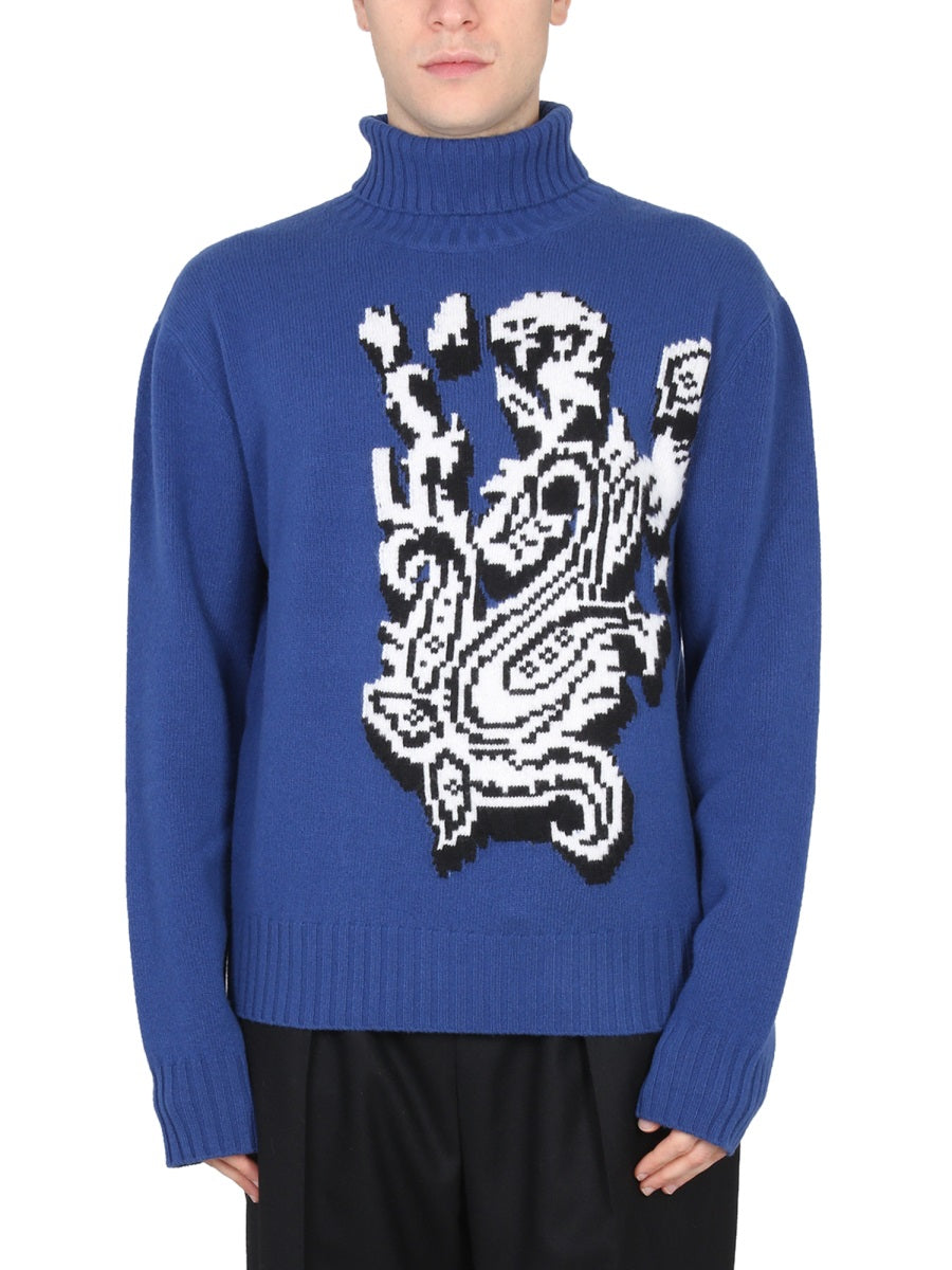 Etro Men Inlaid Jacquard Turtleneck Sweater ETRO