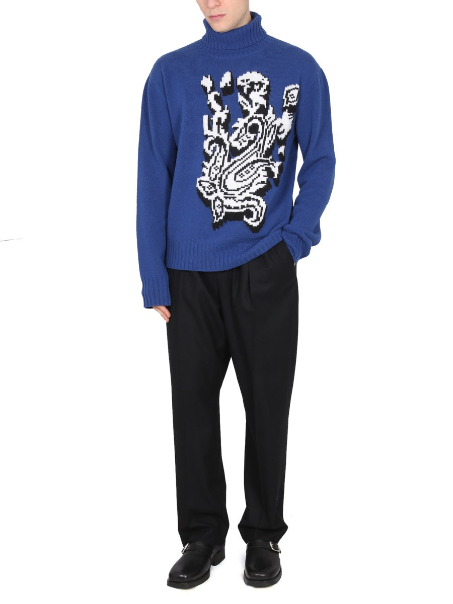 Etro Men Inlaid Jacquard Turtleneck Sweater ETRO