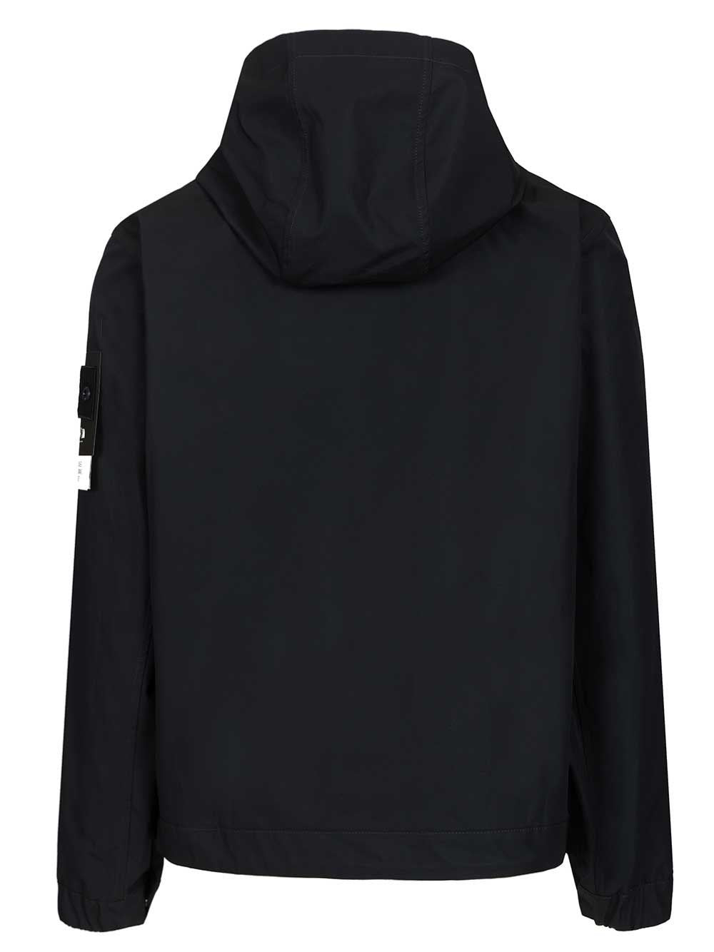Stone Island Men Hooded Jacket In Stretch Organic Cotton Twill STONE ISLAND