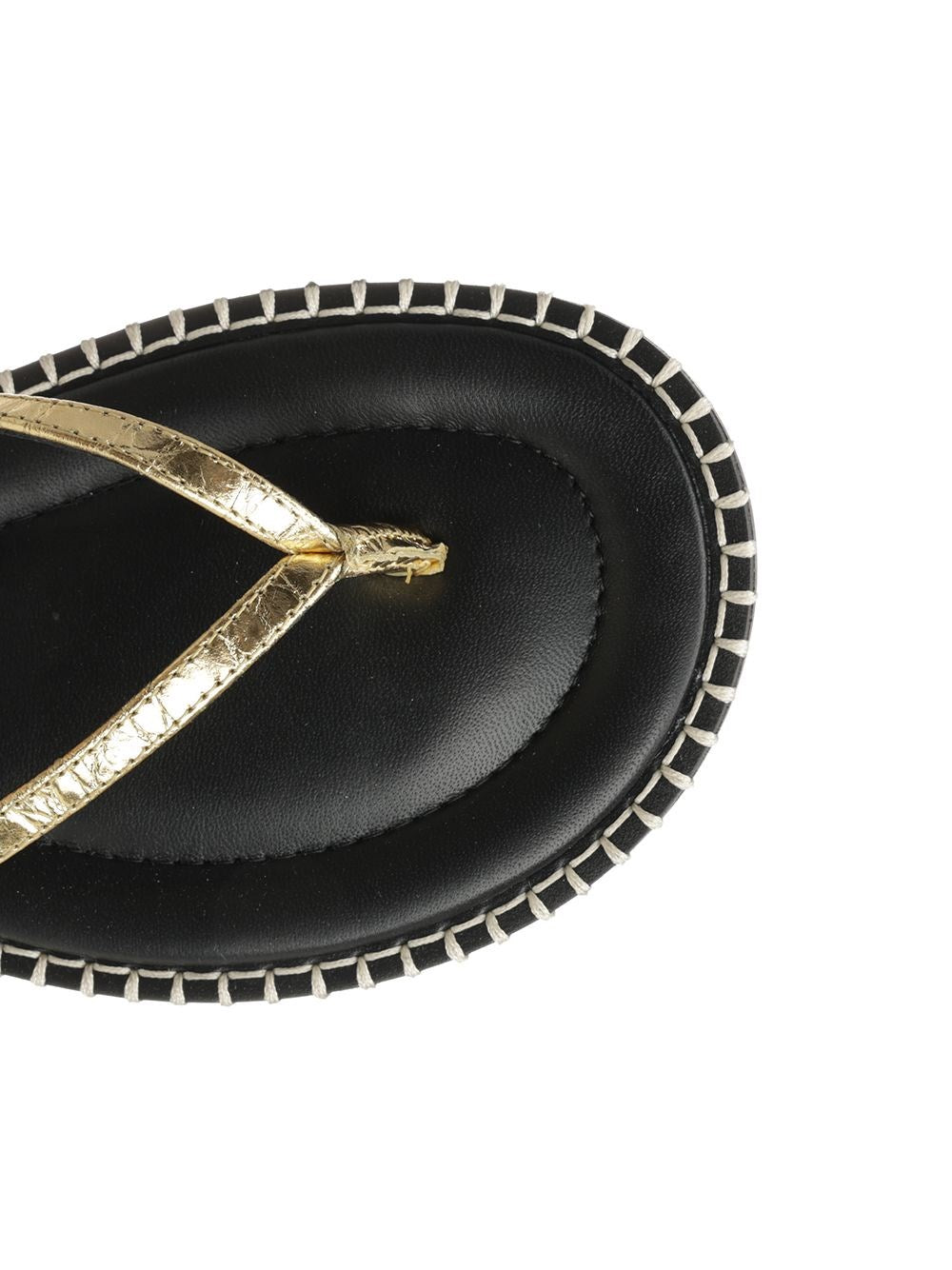 Dries Van Noten Women Metallic Leather Flip-Flops DRIES VAN NOTEN
