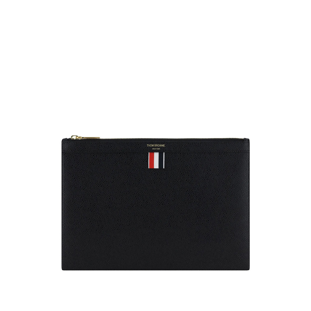 Thom Browne Black Clutch Bags Men THOM BROWNE