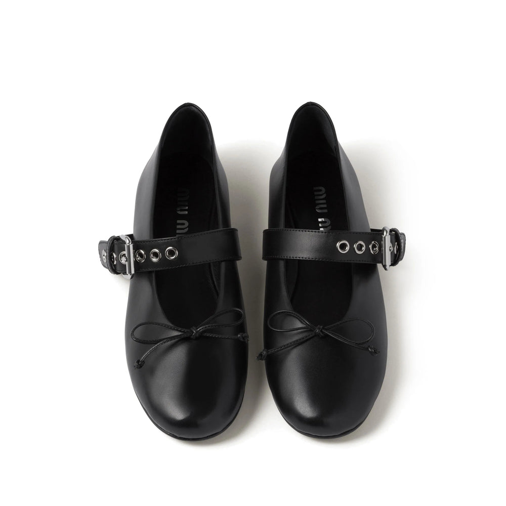 Miu Miu Black Ballet Flats Women MIU MIU