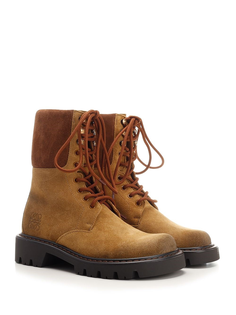 Loewe Women Suede 'Sierra' Combat Boots