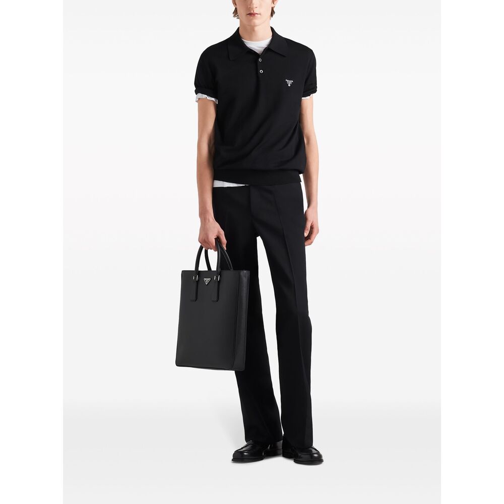 Prada Black Polo Shirts Men PRADA