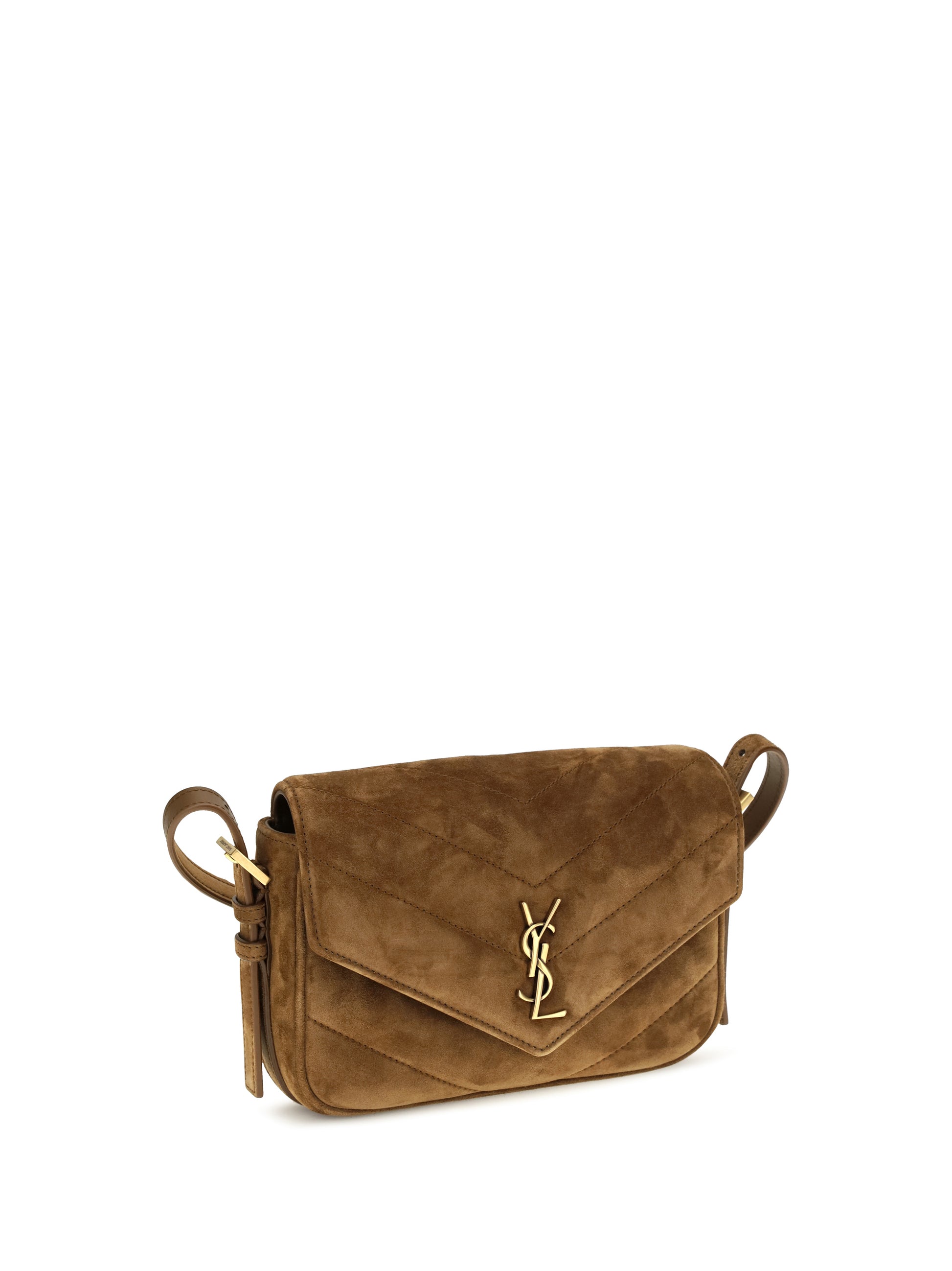 Saint Laurent Women Small Loulou Matelassé Suede Shoulder Bag SAINT LAURENT