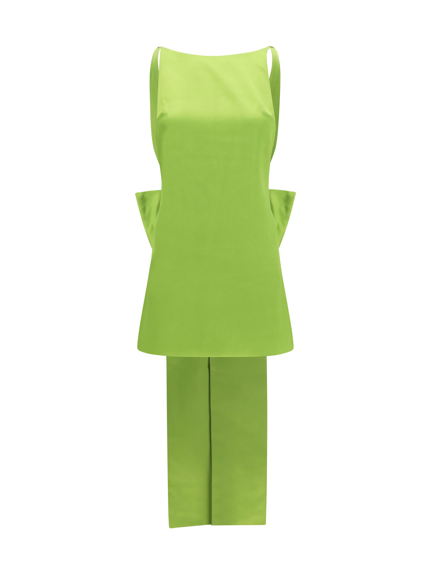 Self-Portrait Women Satin Dress With Back Bow SELF-PORTRAIT