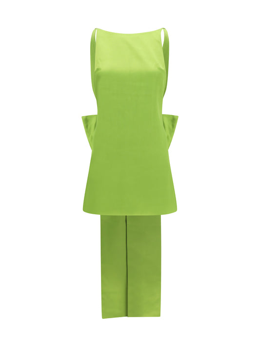 Self-Portrait Women Satin Dress With Back Bow SELF-PORTRAIT