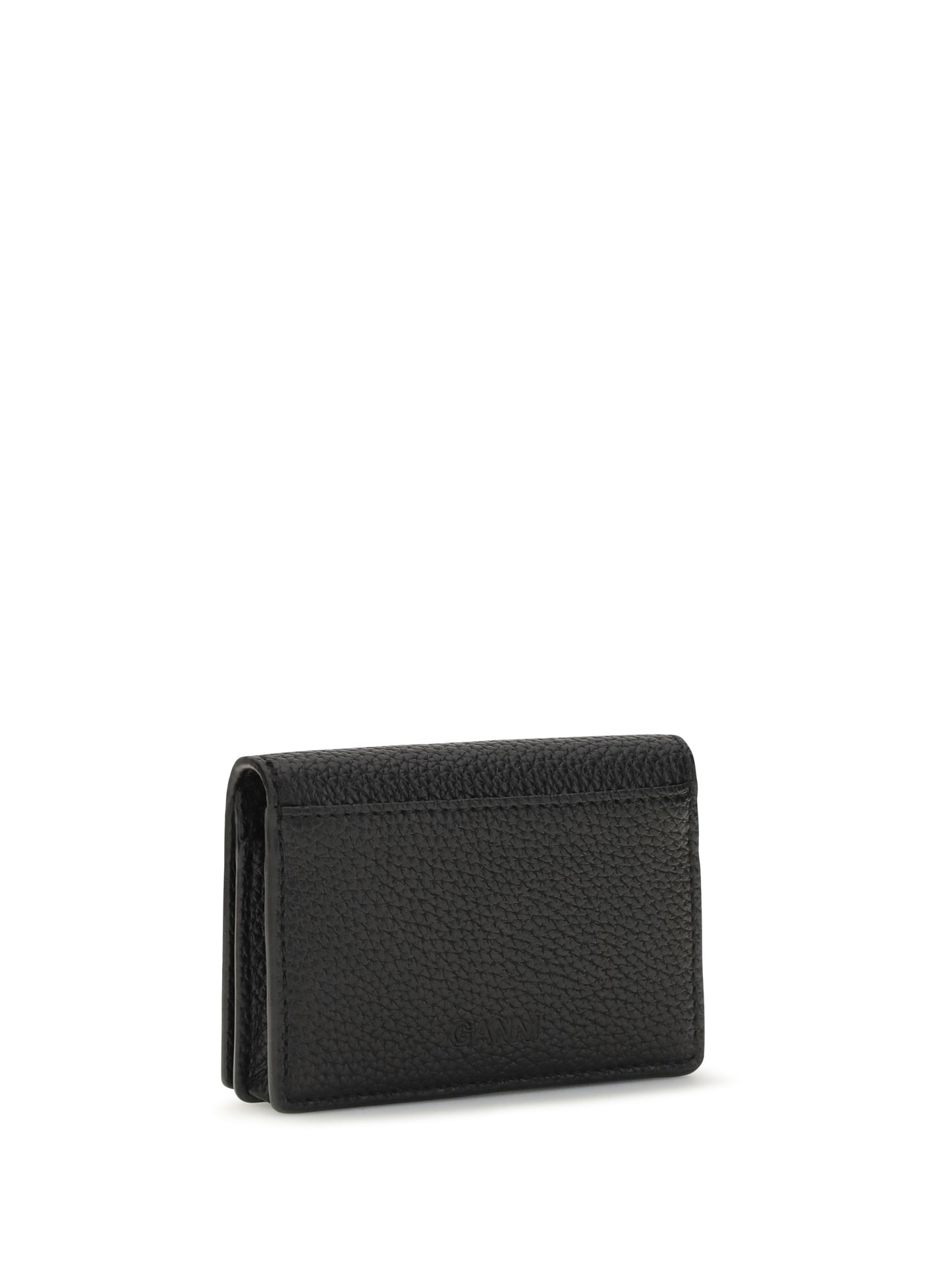 Ganni Women Ganni Bou Card Holder With Flap Grained GANNI